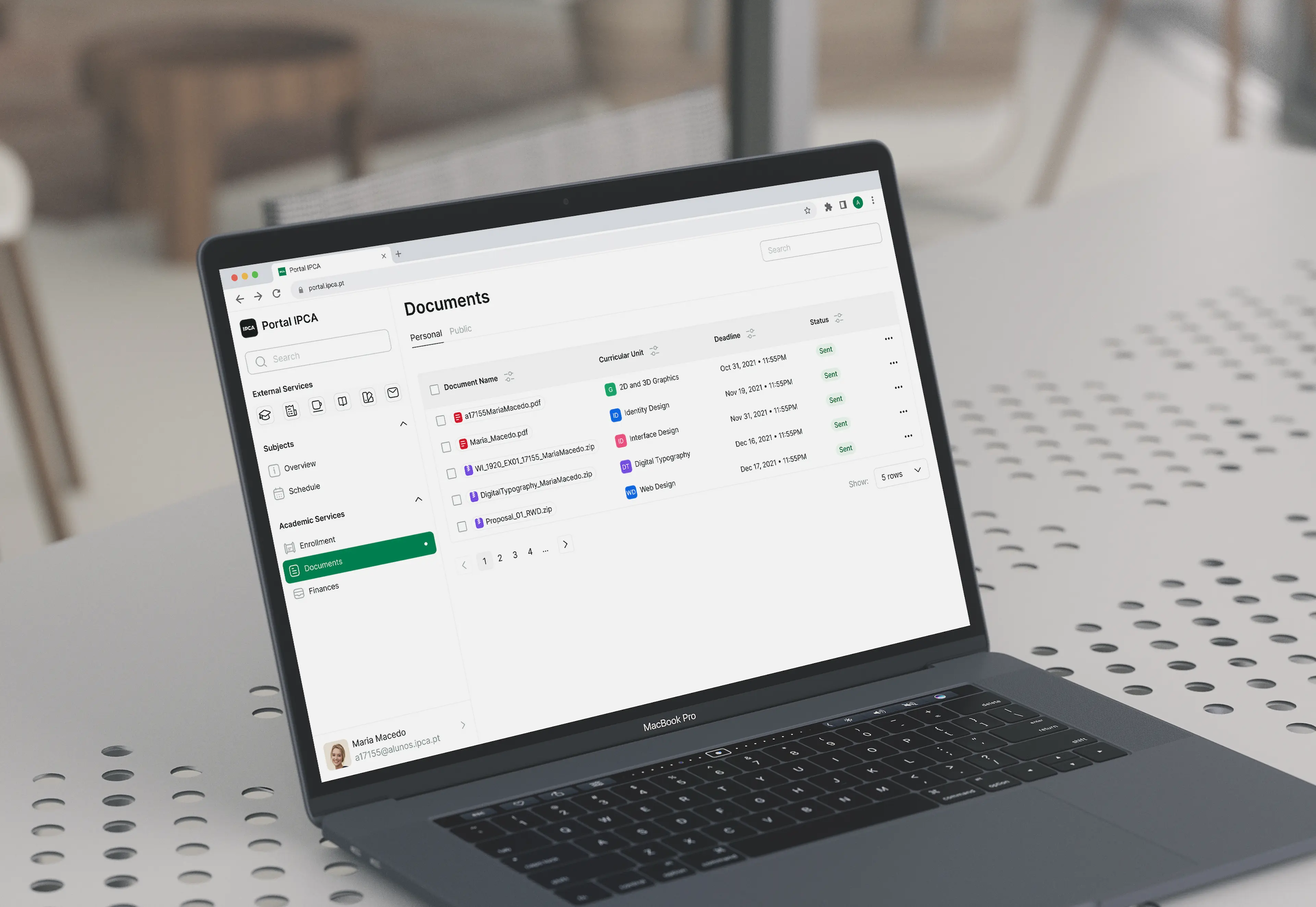 Portal IPCA Web Application Documents